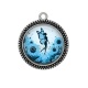 Pendentif Cabochon Argent - fée tournesol
