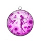 Pendentif Cabochon Argent - fée tournesol