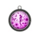 Pendentif Cabochon Argent - fée tournesol