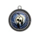 Pendentif Cabochon Argent - chat