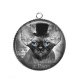 Pendentif Cabochon Argent - Cabochon chat sphynx