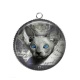 Pendentif Cabochon Argent - Cabochon chat sphynx