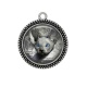 Pendentif Cabochon Argent - Cabochon chat sphynx