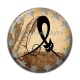Cabochon Résine - chat noir sheriff