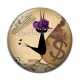 Cabochon Résine - chat noir sheriff