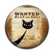 Cabochon Résine - chat noir sheriff