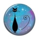 Cabochon Résine - chat noir