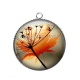 Pendentif Cabochon Argent - feuille
