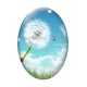 Cabochon Verre Ovale - pissenlit