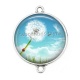 Connecteur Cabochon Argent - pissenlit