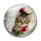 Cabochon Verre - chat