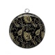 Pendentif Cabochon Argent - feuille