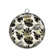 Pendentif Cabochon Argent - feuille