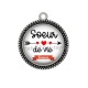 Pendentif Cabochon Argent - soeur de vie forever