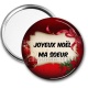 Miroir de poche - joyeux noël ma soeur