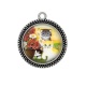 Pendentif Cabochon Argent - chat