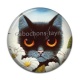 Cabochon Résine - chat noir
