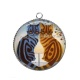 Pendentif Cabochon Argent - chat