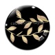 Cabochon Verre - feuille