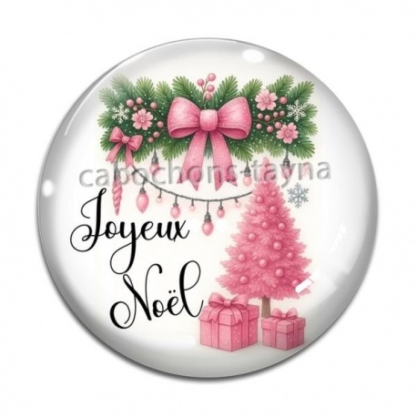 Cabochon Verre - joyeux noël