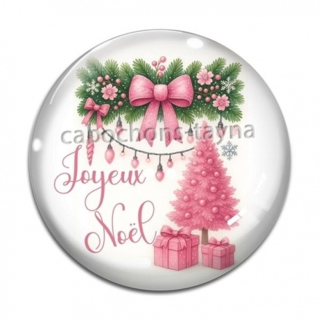 Cabochon Verre - joyeux noël