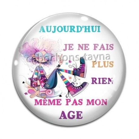 Cabochon Verre - slogan humoristique