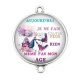 Connecteur Cabochon Argent - slogan humoristique