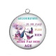 Pendentif Cabochon Argent - slogan humoristique