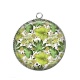 Pendentif Cabochon Argent - feuille