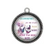 Pendentif Cabochon Argent - slogan humoristique