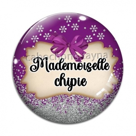 Cabochon Verre - mademoiselle chipie
