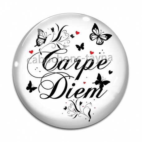Cabochon Verre - carpe diem 