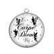 Pendentif Cabochon Argent - carpe diem 