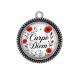 Pendentif Cabochon Argent - carpe diem 
