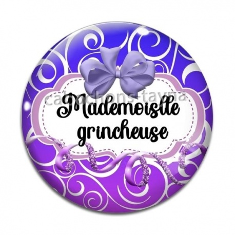 Cabochon Verre - mademoiselle grincheuse