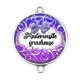 Connecteur Cabochon Argent - mademoiselle grincheuse