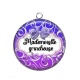Pendentif Cabochon Argent - mademoiselle grincheuse