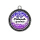 Pendentif Cabochon Argent - mademoiselle grincheuse