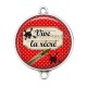 Connecteur Cabochon Argent - vive la récré