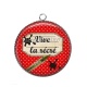 Pendentif Cabochon Argent - vive la récré