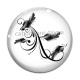 Cabochon Verre - plume