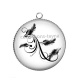 Pendentif Cabochon Argent - plume