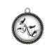 Pendentif Cabochon Argent - plume