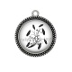 Pendentif Cabochon Argent - plume