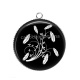 Pendentif Cabochon Argent - plume