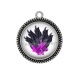 Pendentif Cabochon Argent - plume