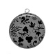 Pendentif Cabochon Argent - feuille