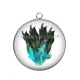 Pendentif Cabochon Argent - plume