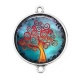 Connecteur Cabochon Argent - arbre de vie
