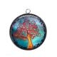 Pendentif Cabochon Argent - arbre de vie